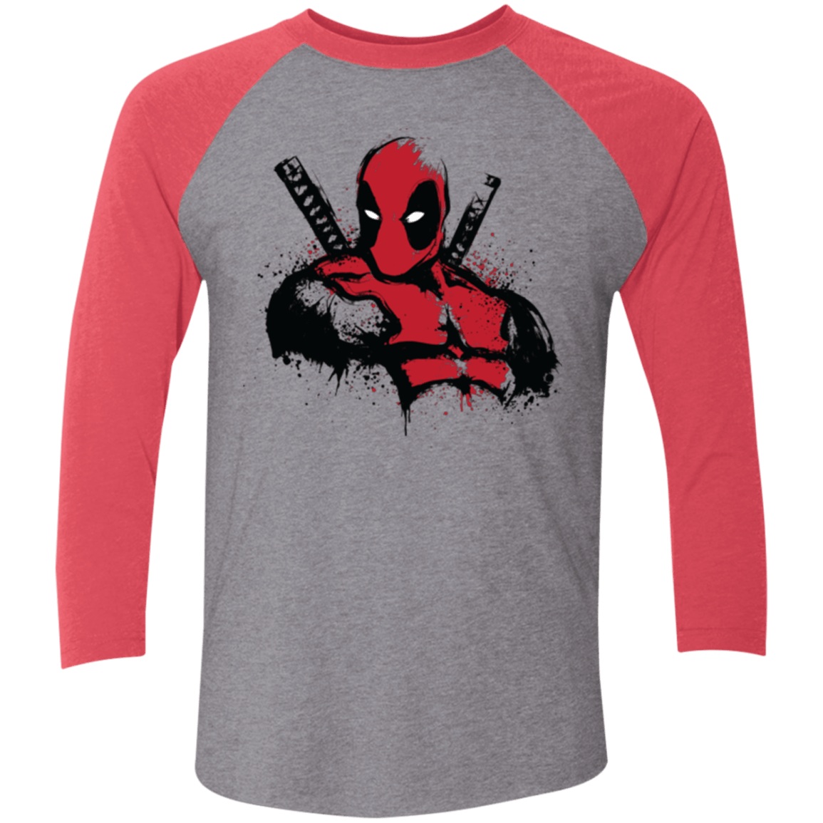 T-Shirts Premium Heather/ Vintage Red / X-Small The Merc in Red Men's Triblend 3/4 Sleeve