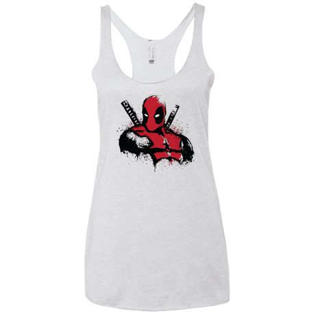 T-Shirts Heather White / X-Small The Merc in Red Women's Triblend Racerback Tank