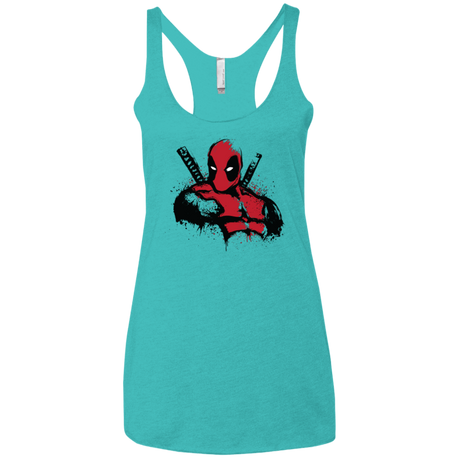 T-Shirts Tahiti Blue / X-Small The Merc in Red Women's Triblend Racerback Tank