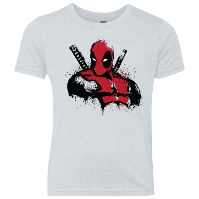 T-Shirts Heather White / YXS The Merc in Red Youth Triblend T-Shirt