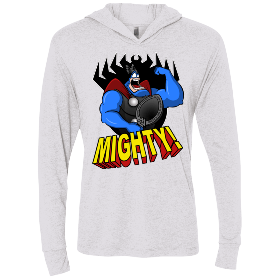 T-Shirts Heather White / X-Small The Mighty Tick Triblend Long Sleeve Hoodie Tee