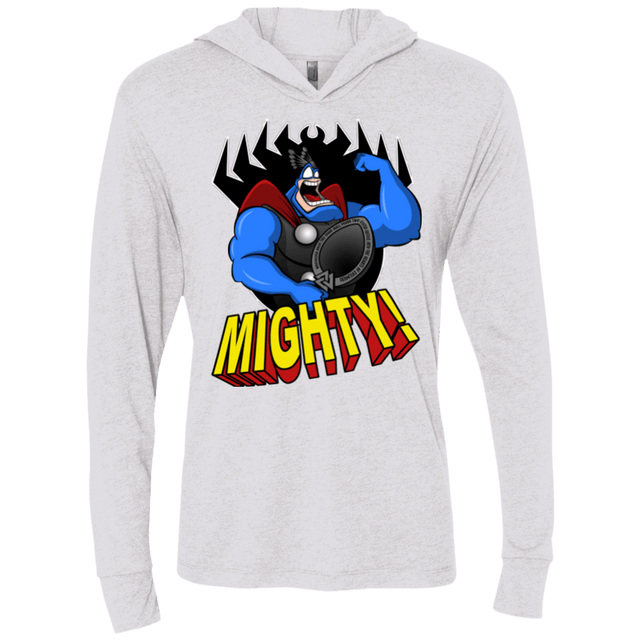 T-Shirts Heather White / X-Small The Mighty Tick Triblend Long Sleeve Hoodie Tee