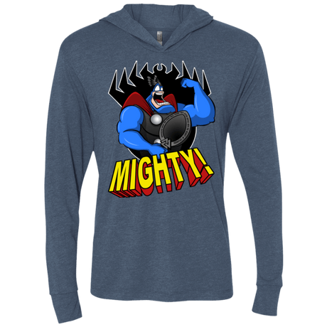 T-Shirts Indigo / X-Small The Mighty Tick Triblend Long Sleeve Hoodie Tee