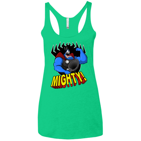 T-Shirts Envy / X-Small The Mighty Tick Women's Triblend Racerback Tank