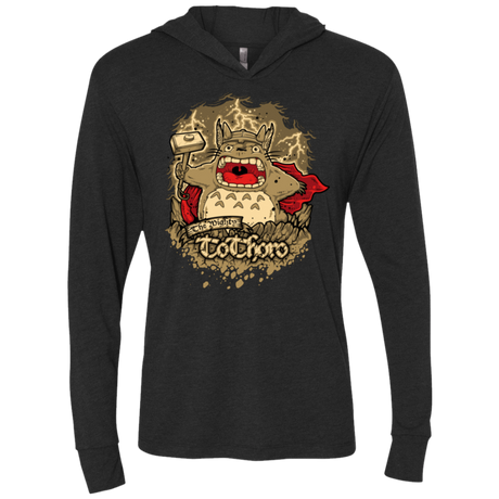T-Shirts Vintage Black / X-Small The Mighty Tothoro Triblend Long Sleeve Hoodie Tee