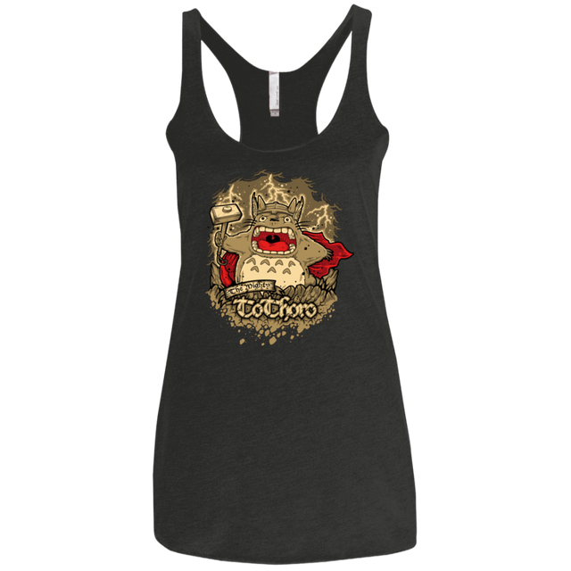 T-Shirts Vintage Black / X-Small The Mighty Tothoro Women's Triblend Racerback Tank