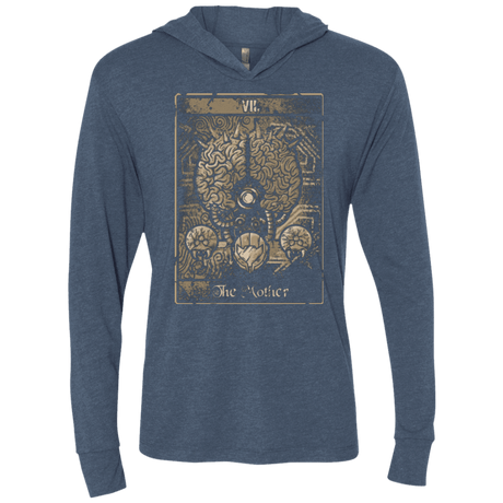 T-Shirts Indigo / X-Small THE MOTHER Triblend Long Sleeve Hoodie Tee