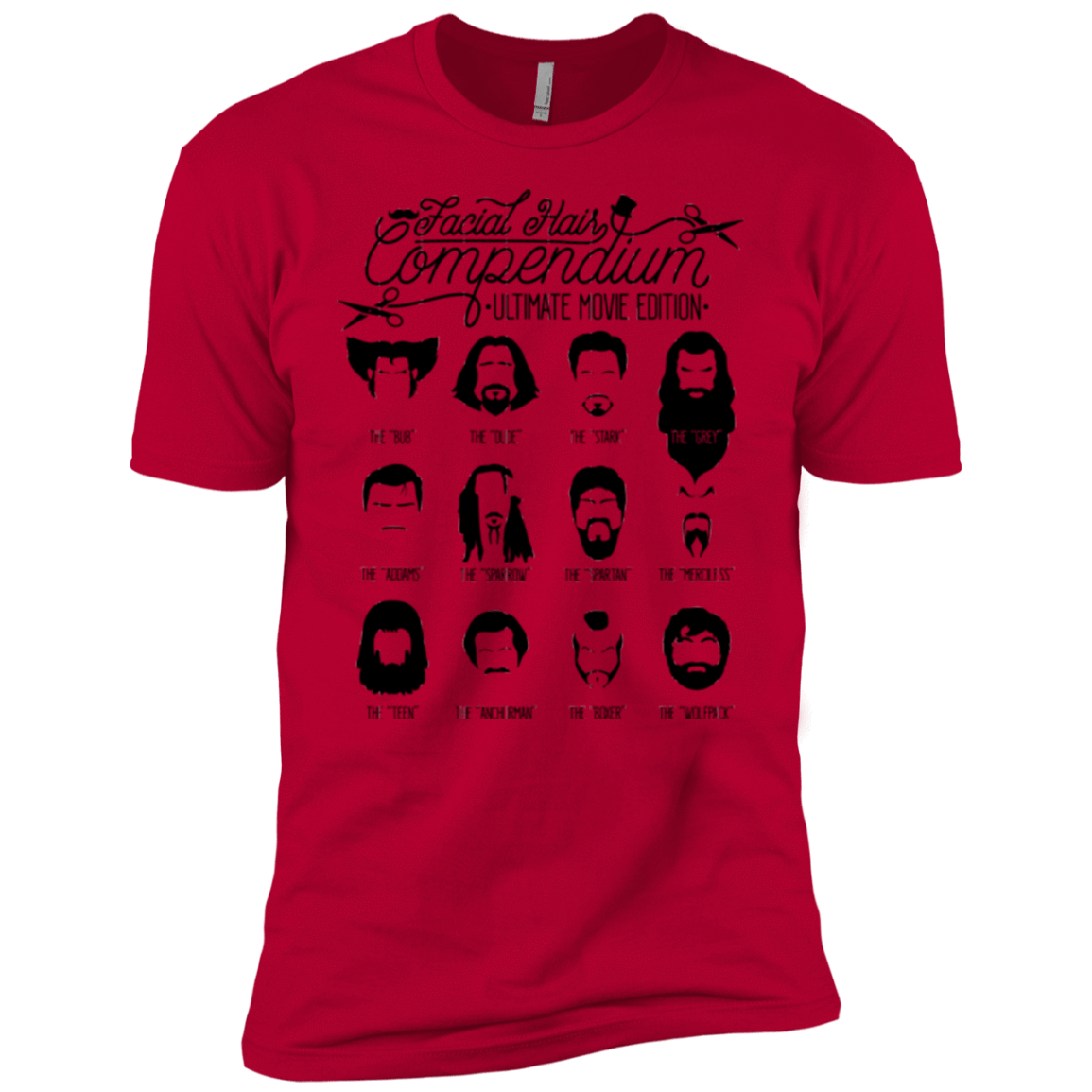 T-Shirts Red / YXS The Movie Facial Hair Compendium Boys Premium T-Shirt