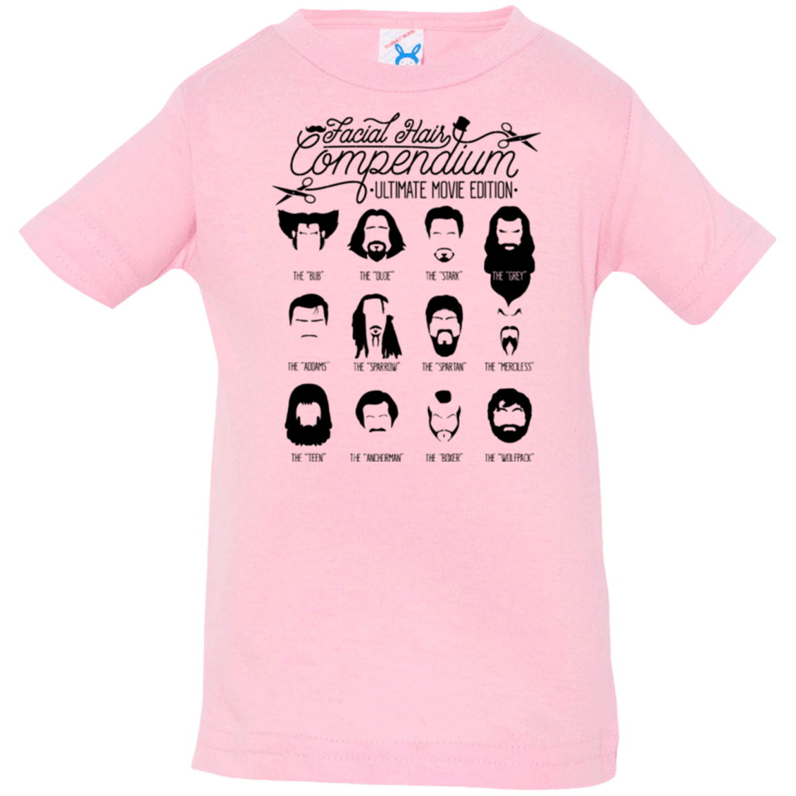 T-Shirts Pink / 6 Months The Movie Facial Hair Compendium Infant Premium T-Shirt