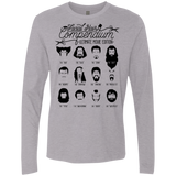 T-Shirts Heather Grey / Small The Movie Facial Hair Compendium Men's Premium Long Sleeve