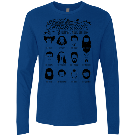 T-Shirts Royal / Small The Movie Facial Hair Compendium Men's Premium Long Sleeve