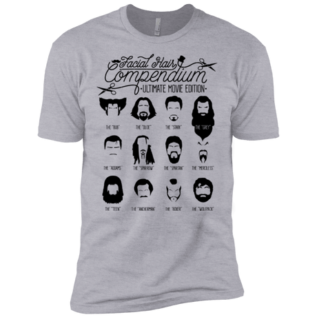 T-Shirts Heather Grey / X-Small The Movie Facial Hair Compendium Men's Premium T-Shirt