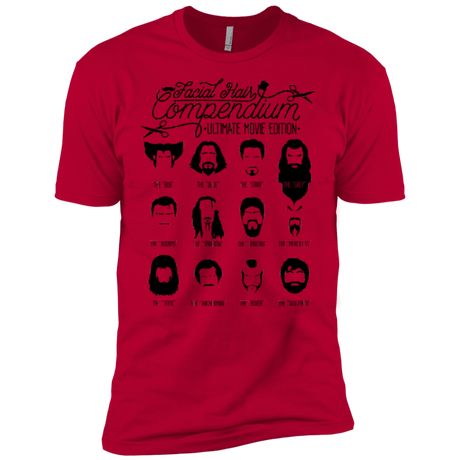 T-Shirts Red / X-Small The Movie Facial Hair Compendium Men's Premium T-Shirt