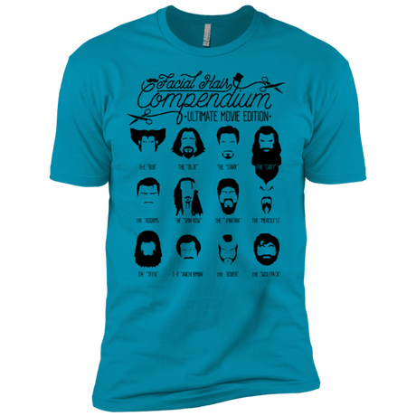T-Shirts Turquoise / X-Small The Movie Facial Hair Compendium Men's Premium T-Shirt