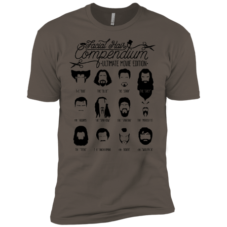 T-Shirts Warm Grey / X-Small The Movie Facial Hair Compendium Men's Premium T-Shirt