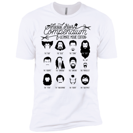 T-Shirts White / X-Small The Movie Facial Hair Compendium Men's Premium T-Shirt