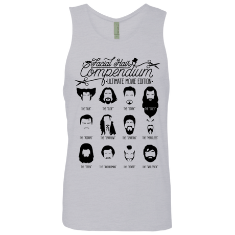 T-Shirts Heather Grey / Small The Movie Facial Hair Compendium Men's Premium Tank Top