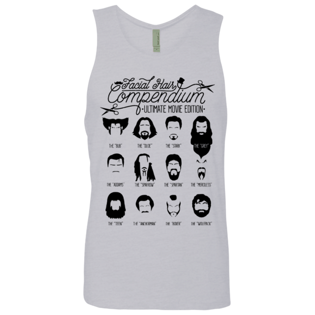 T-Shirts Heather Grey / Small The Movie Facial Hair Compendium Men's Premium Tank Top