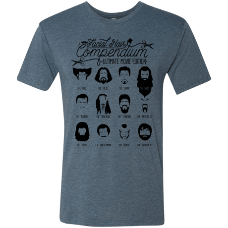T-Shirts Indigo / Small The Movie Facial Hair Compendium Men's Triblend T-Shirt