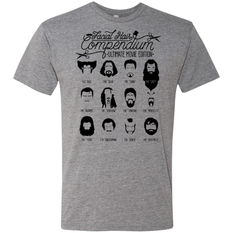 T-Shirts Premium Heather / Small The Movie Facial Hair Compendium Men's Triblend T-Shirt