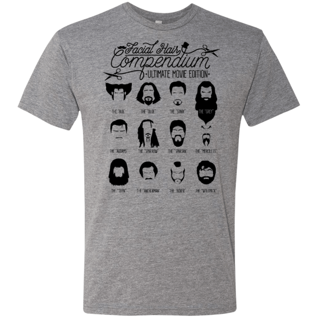 T-Shirts Premium Heather / Small The Movie Facial Hair Compendium Men's Triblend T-Shirt