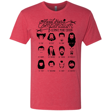 T-Shirts Vintage Red / Small The Movie Facial Hair Compendium Men's Triblend T-Shirt