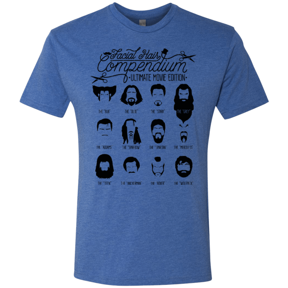 T-Shirts Vintage Royal / Small The Movie Facial Hair Compendium Men's Triblend T-Shirt