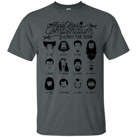 T-Shirts Dark Heather / Small The Movie Facial Hair Compendium T-Shirt