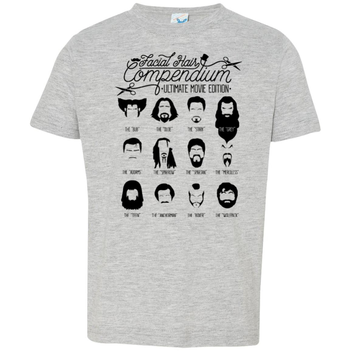 T-Shirts Heather Grey / 2T The Movie Facial Hair Compendium Toddler Premium T-Shirt