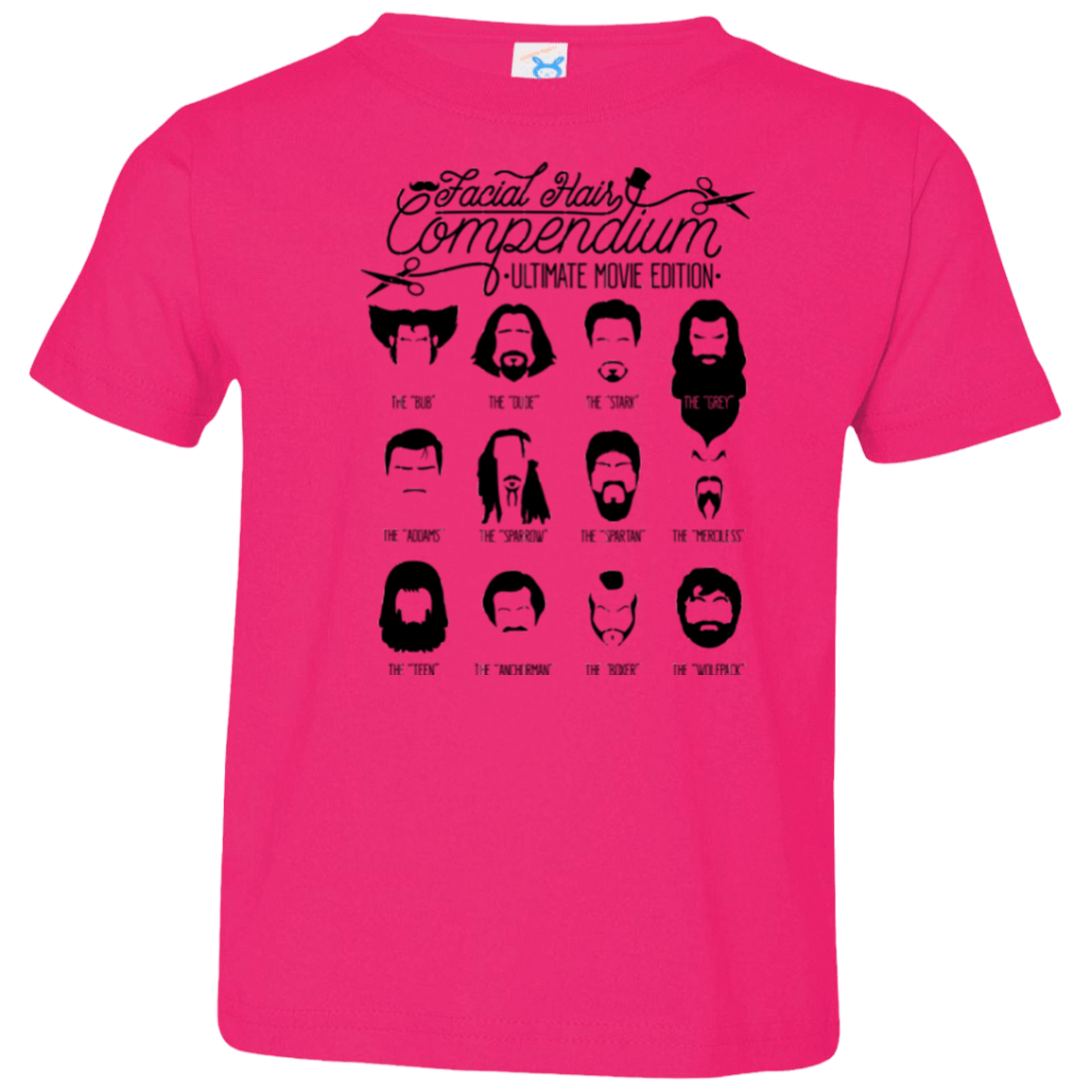 T-Shirts Hot Pink / 2T The Movie Facial Hair Compendium Toddler Premium T-Shirt