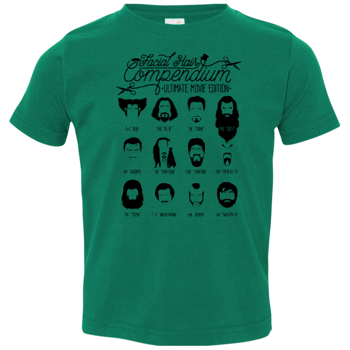 T-Shirts Kelly / 2T The Movie Facial Hair Compendium Toddler Premium T-Shirt