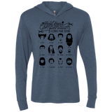 T-Shirts Indigo / X-Small The Movie Facial Hair Compendium Triblend Long Sleeve Hoodie Tee