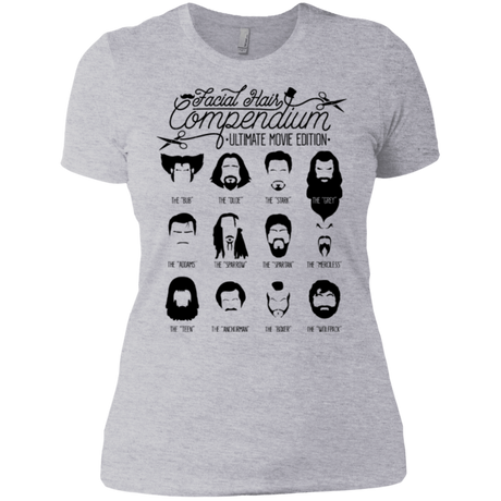 T-Shirts Heather Grey / X-Small The Movie Facial Hair Compendium Women's Premium T-Shirt