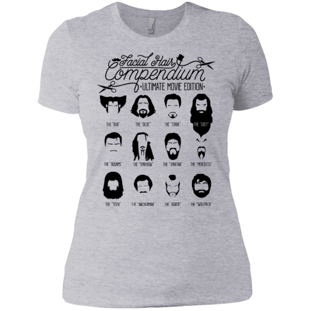 T-Shirts Heather Grey / X-Small The Movie Facial Hair Compendium Women's Premium T-Shirt