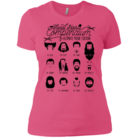 T-Shirts Hot Pink / X-Small The Movie Facial Hair Compendium Women's Premium T-Shirt