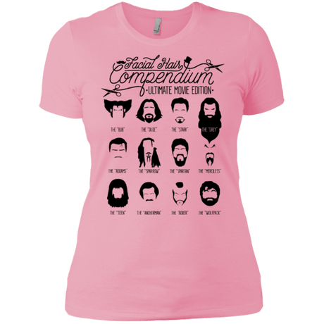 T-Shirts Light Pink / X-Small The Movie Facial Hair Compendium Women's Premium T-Shirt