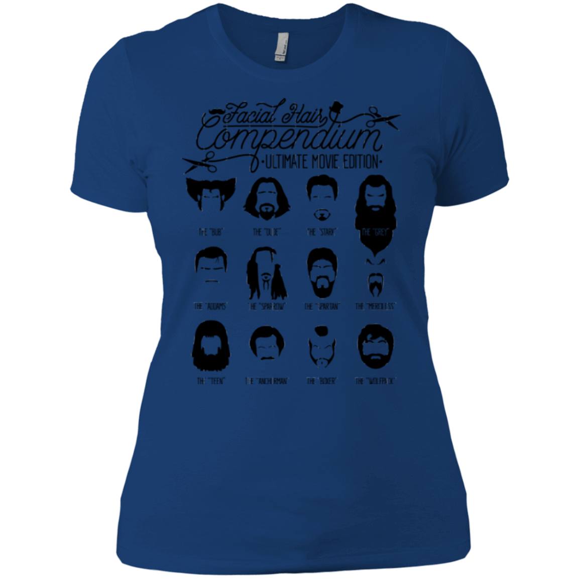 T-Shirts Royal / X-Small The Movie Facial Hair Compendium Women's Premium T-Shirt
