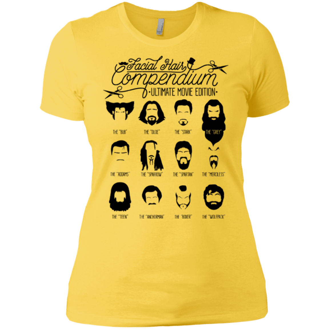 T-Shirts Vibrant Yellow / X-Small The Movie Facial Hair Compendium Women's Premium T-Shirt