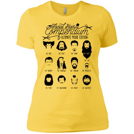 T-Shirts Vibrant Yellow / X-Small The Movie Facial Hair Compendium Women's Premium T-Shirt