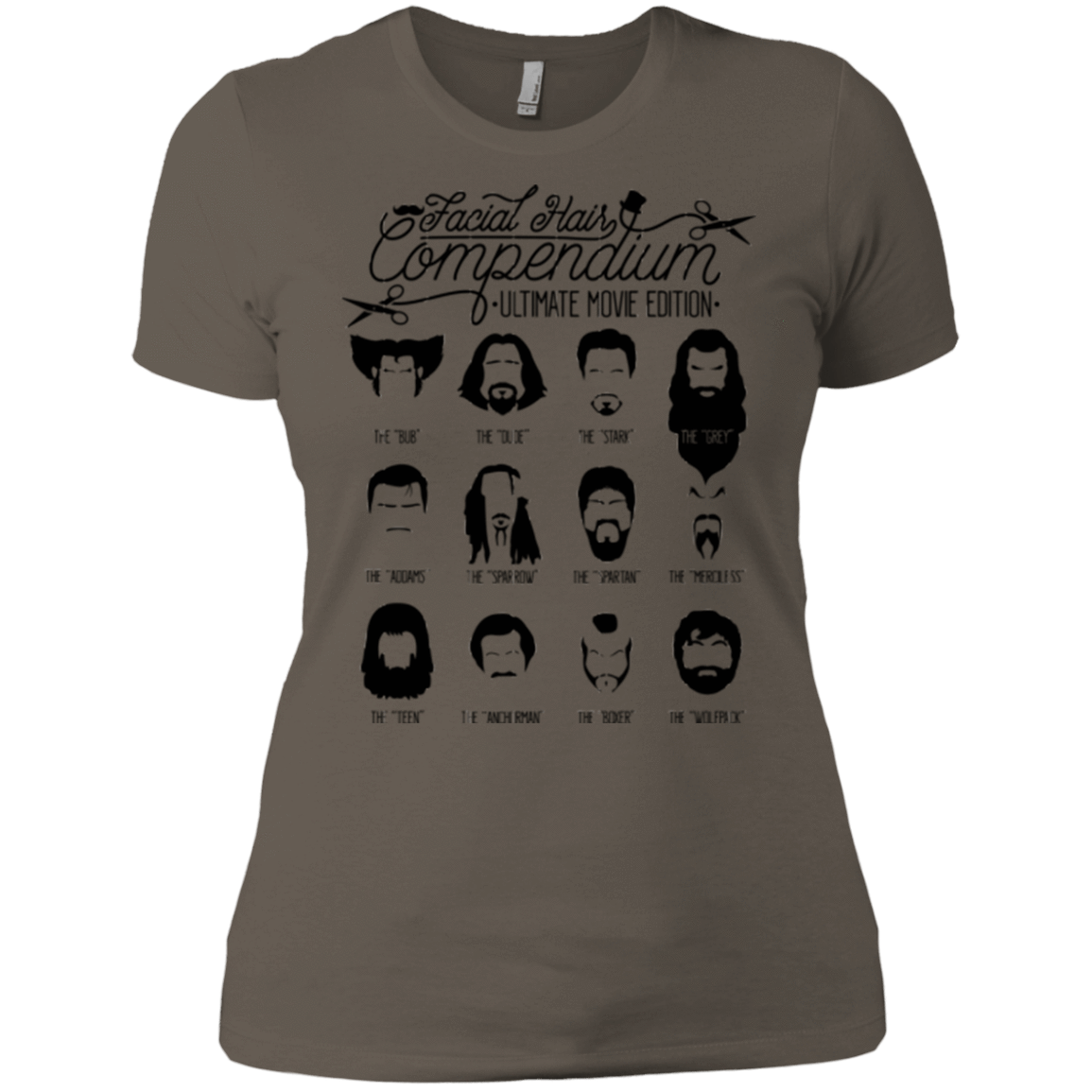 T-Shirts Warm Grey / X-Small The Movie Facial Hair Compendium Women's Premium T-Shirt