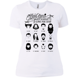 T-Shirts White / X-Small The Movie Facial Hair Compendium Women's Premium T-Shirt