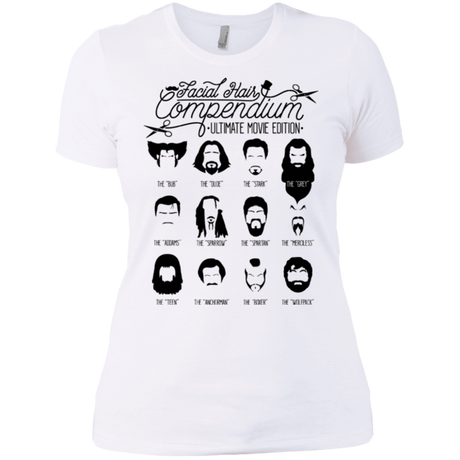 T-Shirts White / X-Small The Movie Facial Hair Compendium Women's Premium T-Shirt