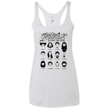 T-Shirts Heather White / X-Small The Movie Facial Hair Compendium Women's Triblend Racerback Tank
