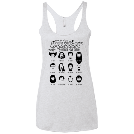 T-Shirts Heather White / X-Small The Movie Facial Hair Compendium Women's Triblend Racerback Tank