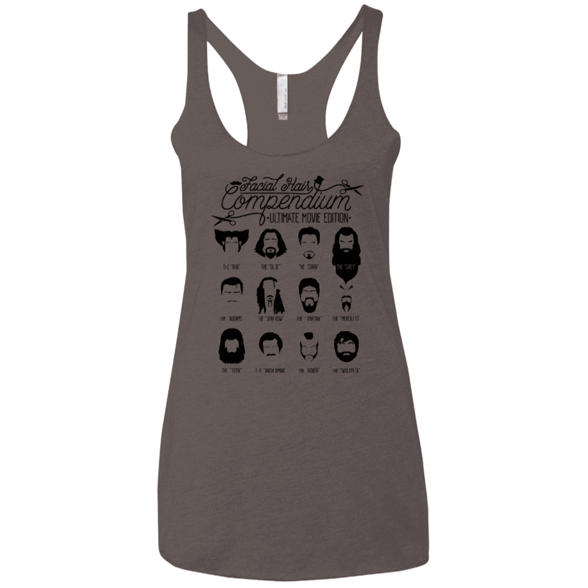 T-Shirts Macchiato / X-Small The Movie Facial Hair Compendium Women's Triblend Racerback Tank