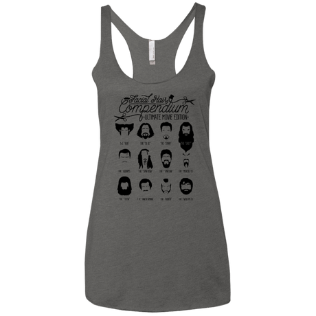 T-Shirts Premium Heather / X-Small The Movie Facial Hair Compendium Women's Triblend Racerback Tank
