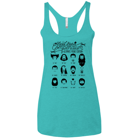 T-Shirts Tahiti Blue / X-Small The Movie Facial Hair Compendium Women's Triblend Racerback Tank
