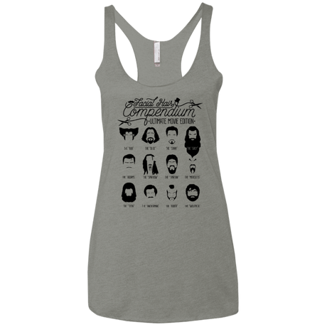 T-Shirts Venetian Grey / X-Small The Movie Facial Hair Compendium Women's Triblend Racerback Tank