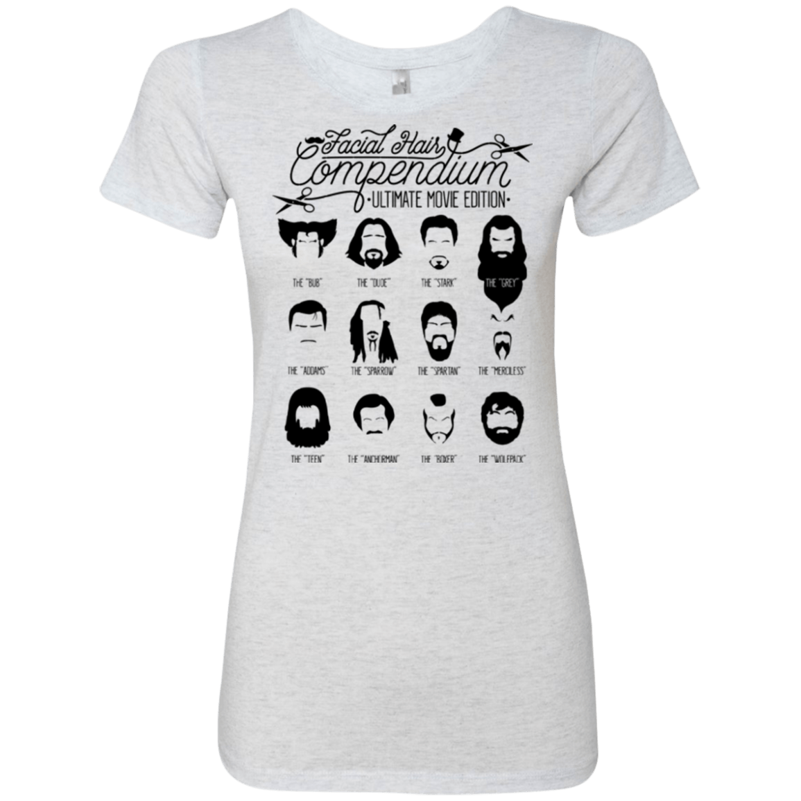 T-Shirts Heather White / Small The Movie Facial Hair Compendium Women's Triblend T-Shirt