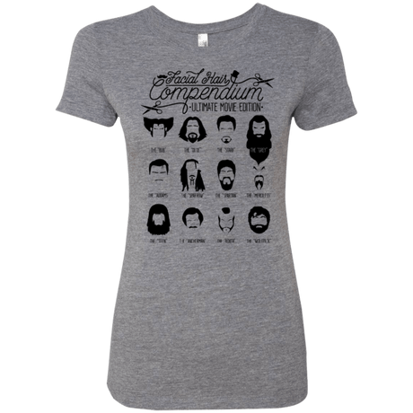 T-Shirts Premium Heather / Small The Movie Facial Hair Compendium Women's Triblend T-Shirt